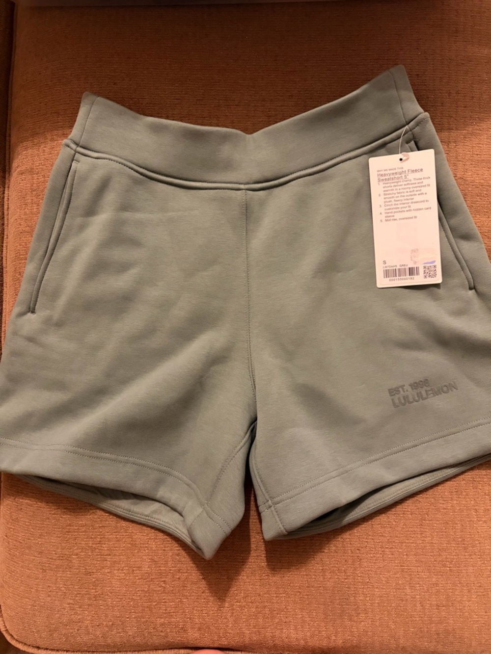 lululemon athletica Sage Green High-Rise Sweat Shorts
